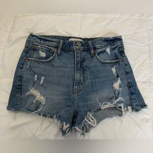 Abercrombie Distressed Jean Shorts